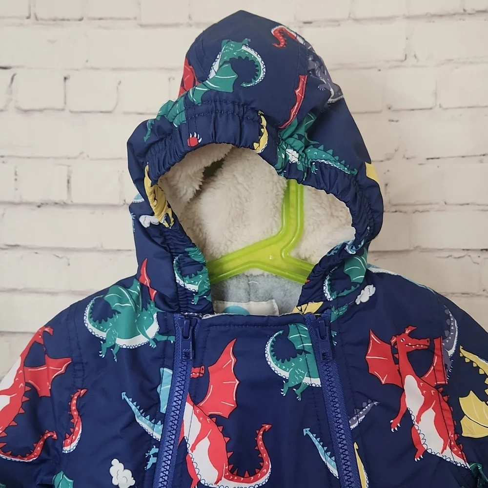 Baby Boden Dinosaur Print Footie With Booties, Baby Bunting, Size 3-6 Months